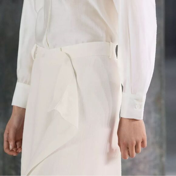 ZARA ASYMMETRIC LINEN SKIRT ZW COLLECTION - Picture 10 of 13